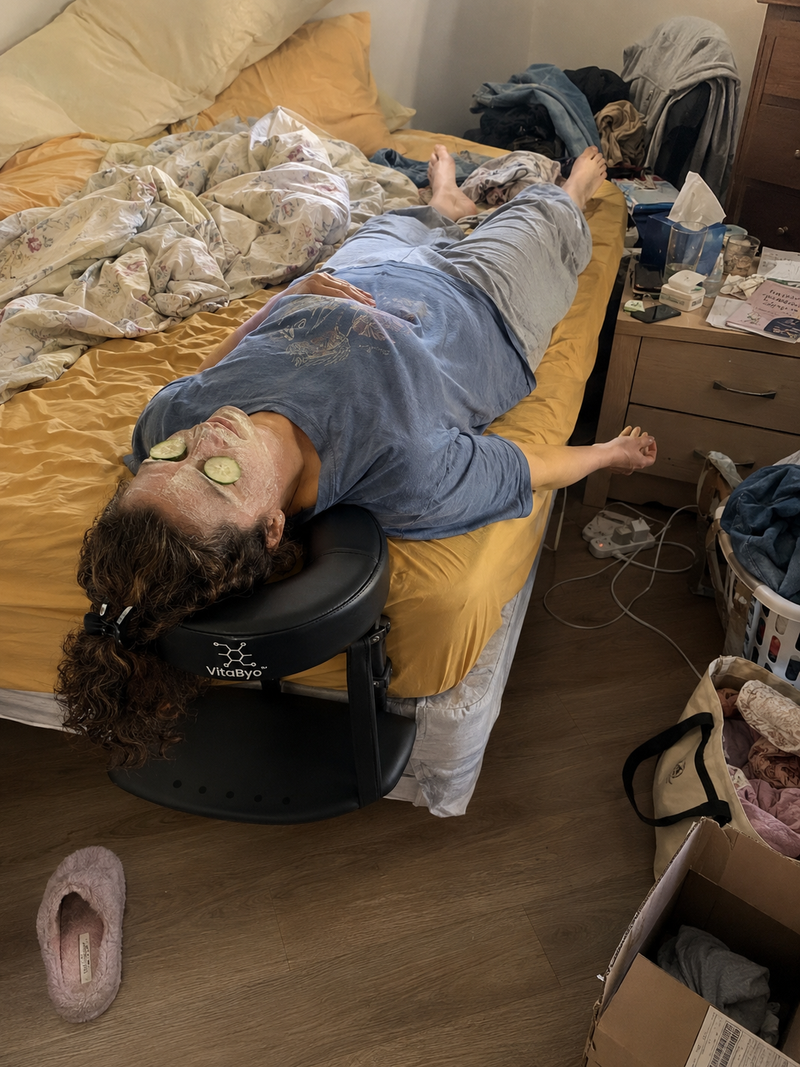 Vitabyo Bed Cradle in use — review photo
