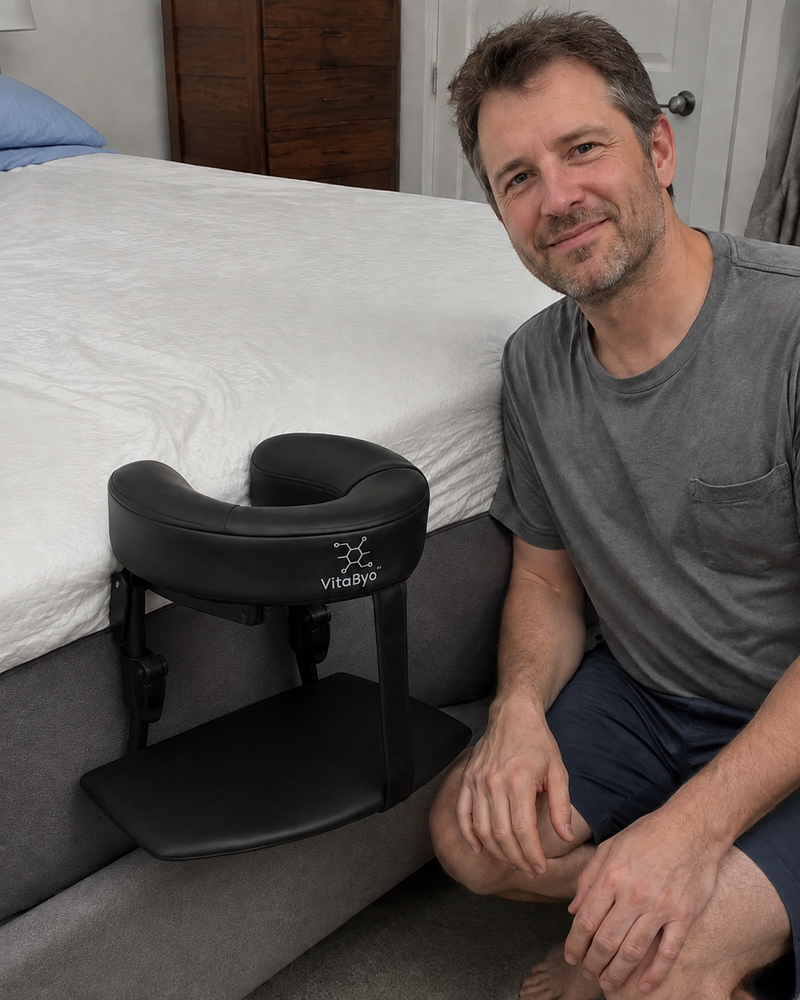 Vitabyo Bed Cradle in use — review photo