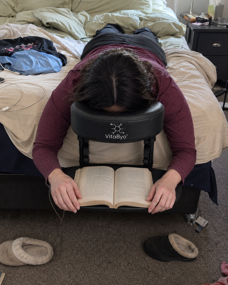Vitabyo Bed Cradle in use — review photo