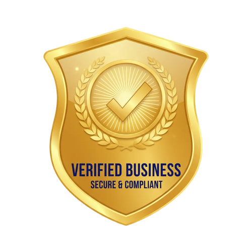 A digital graphic of a gold shield icon with a white center, featuring a gold checkmark and sunburst design, with the text 'TRUSTED BRAND' and 'SECURE CHECKOUT' written below in gold.